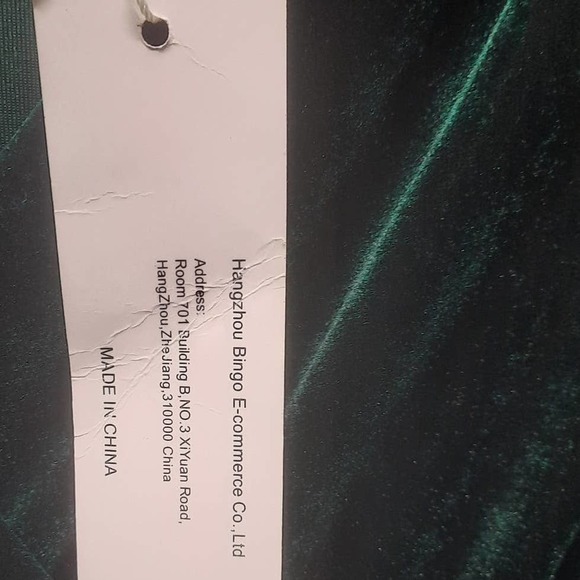 NWT Urban Coco Green Velour Long sleeve empire waist Maxi Christmas Gown Dress 8 - Picture 9 of 9